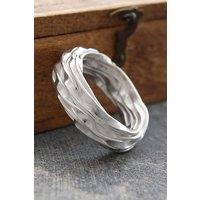 Otis Jaxon London Women's Wrapped Contemporary Sterling Silver Ring | Size: R