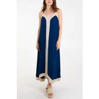 HOXTON GAL Women's Relaxed Fit Cami Midi Dress in Navy