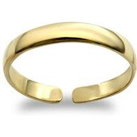 Jewelco London Women's 9ct Gold Elegant Minimalist D-Shape Band Toe Ring 2.5mm - JTR003