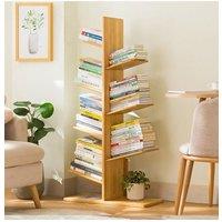 7-Tier Free Standing Wooden Tree Shaped Book Shelves