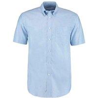 Kustom Kit Men's Workwear Oxford Classic Short-Sleeved Shirt in Light Blue | Size: 15 inches