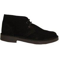 Roamers Men's Real Suede Unlined Desert Boots in Black | Size: 5