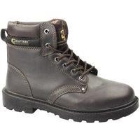 Grafters Men's Apprentice 6 Eye Safety Toe Cap Boots in Brown