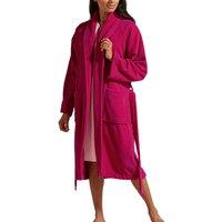 CHRISTY Women's 'Supreme Velour' 100% Sheared Cotton Bath Robe in Raspberry | Size: Large