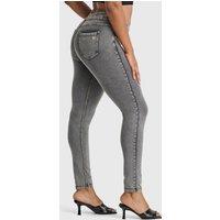 Freddy Women's N.O.W Denim High Waisted Full Length Jeans in Grey | Size: Small
