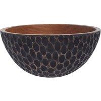 Orsina Kara Large Wooden Bowl in Grey