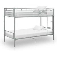 Berkfield Home Bunk Bed Grey Metal 90x200 cm