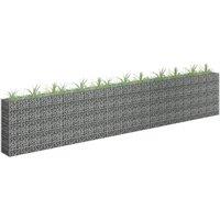 Berkfield Home Gabion Raised Bed Galvanised Steel 450x30x90 cm in Silver | Size: 450 x 30 x 90 cm
