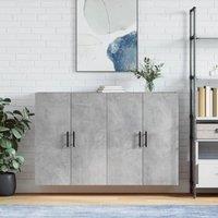 Berkfield Home Wall Mounted Cabinets 2 pcs Concrete Grey 69.5x34x90 cm