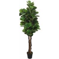 Berkfield Home Artificial Fiddle Leaf Fig Tree 180 Leaves 150 cm Green