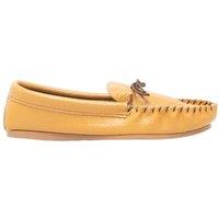 Mokkers Men's Gordon Softie Leather Moccasin Slippers in Tan | Size: 11