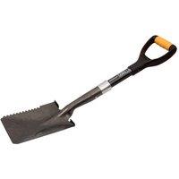 Roughneck GORILLA Sharp-Edge Square Micro Shovel in Grey
