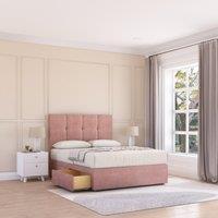 Jasmine Plush Velvet Memory Foam Bed Set With 4 Drawers, Mattress & Headboard