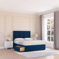 Jasmine Plush Velvet Memory Foam Bed Set With 4 Drawers, Mattress & Headboard