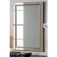Antique Mottled Brass Wall Mirror Bevelled