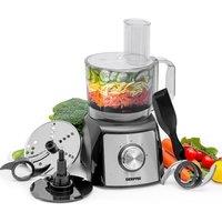 Geepas 1200W Compact Food Processor & Blender, Stainless Steel Blender in Black