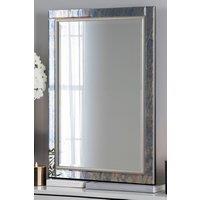 Antique Mottled Lunar Wall Mirror Bevelled