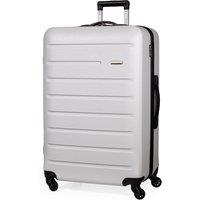 Pierre Cardin Voyager Hard Shell Lightweight Luggage 4 Wheel Durable Travel Suitcase in Light Grey | Size: Small