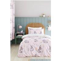 Catherine Lansfield 'Bunny Tails Ditsy Flowers' Reversible Duvet Cover Set in Pink | Size: Single