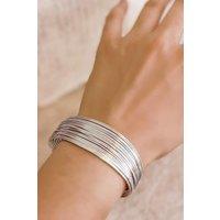 Otis Jaxon London Women's Chunky Sterling Silver Multi Strand Wire Bangle