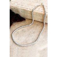 Otis Jaxon London Women's Chunky Sterling Silver Minimalist Rings Choker Necklace | Size: 17 inches