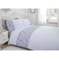 Rapport Home Butterfly Polycotton Duvet Cover Set With Pillowcase in Grey | Size: Super King