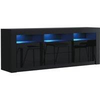 Mex Furniture LTD TV Unit 160cm Modern - Matt Body & Gloss Doors in Black