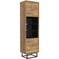 Mex Furniture LTD Display Cabinet 175cm Loft / Industrial in Brown