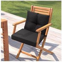 2Pcs Outdoor Sofa Cushion Backrest Set, Black