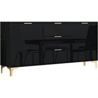 Mex Furniture LTD Sideboard 140cm Lux High Gloss in Black