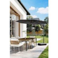Garden 3m Banana Parasol Large Cantileverwith Plastic Base