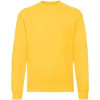 Fruit of the Loom Men's Classic 80 20 Set-in Sweatshirt in Yellow | Size: Small