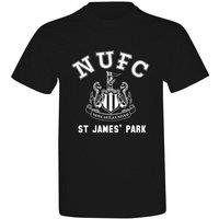 Newcastle United FC Men's St James Park T-Shirt in Black | Size: Medium