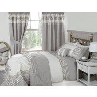 Rapport Home Chantilly Polycotton Duvet Cover Bedding Set with Pillowcase in Grey | Size: Single