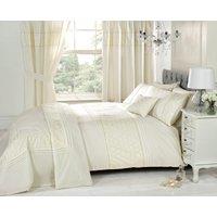 Rapport Home Everdean Polycotton Duvet Cover Set With Pillowcase in Cream | Size: Single