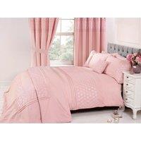 Rapport Home Everdean Polycotton Duvet Cover Set With Pillowcase in Pink | Size: King