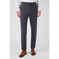 Ted Baker Men's Premium Charcoal Panama Slim Suit Trousers in Grey | Size: 40R