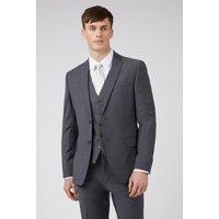 Ted Baker Men's Premium Charcoal Panama Slim Suit Jacket in Grey | Size: 46R