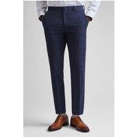 Ted Baker Men's Chelia Airforce Check Slim Trousers in Blue | Size: 40R
