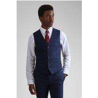 Ted Baker Men's Munro Navy Wine Check Slim Waistcoat | Size: 40R