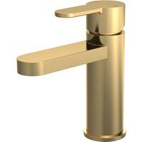 Balterley Pride Round Mono Basin Mixer Tap & Push Button Waste - Brushed Brass in Metallics