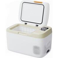 23L Car Fridge 45W Car Mini Fridge Car Refrigerator Portable Camping Fridge Freezer with Display Screen Green