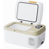 16L Car Fridge 45W Car Mini Fridge Car Refrigerator Portable Camping Fridge Freezer with Display Screen Green