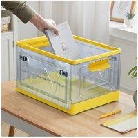 Storage Boxes with Lids Stackable Bins for Storage with Wheels Folding Containers Organizer for Bedroom Living Room