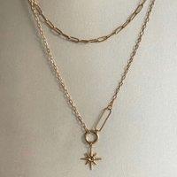 Luxe Tones Women's Sahara Luxe 18k Plated Double Layer Necklace in Gold