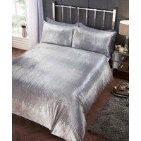 Rapport Home Tiffany Duvet Cover Set with Pillowcase in Silver | Size: Single