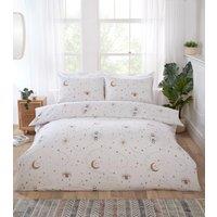 Rapport Home Manifesting Polycotton Duvet Cover Set With Pillowcase in White | Size: King