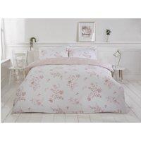 Rapport Home PH Sadie Polycotton Duvet Cover Set With Pillowcase in Rose | Size: Super King
