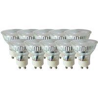 Harper Living 4.9 Watts GU10 LED Bulb Glass Spotlight Warm White Dimmable, Pack of 10 in Clear