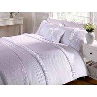 Rapport Home Serenity Polycotton Duvet Cover Set With Pillowcase in White | Size: Single